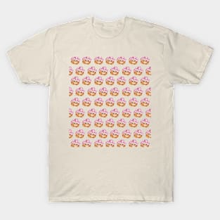 orange cat pattern T-Shirt